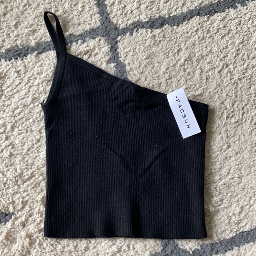 Pacsun Kendall & Kylie Black one shoulder crop top